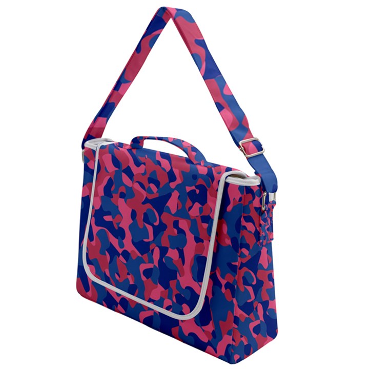 Blue and Pink Camouflage Pattern Box Up Messenger Bag