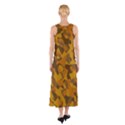 Brown and Orange Camouflage Sleeveless Maxi Dress View2