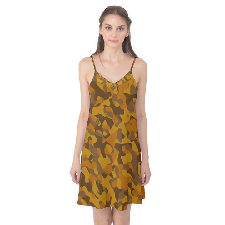 Brown and Orange Camouflage Camis Nightgown