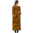 Brown and Orange Camouflage Button Up Boho Maxi Dress View2