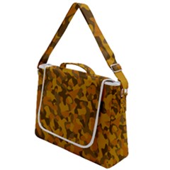 Brown And Orange Camouflage Box Up Messenger Bag by SpinnyChairDesigns