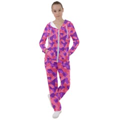 Pink And Purple Camouflage Women s Tracksuit by SpinnyChairDesigns