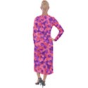 Pink and Purple Camouflage Velvet Maxi Wrap Dress View2