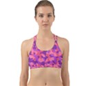 Pink and Purple Camouflage Back Web Sports Bra View1