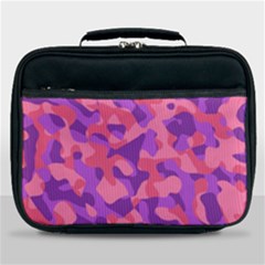 Pink And Purple Camouflage Lunch Bag by SpinnyChairDesigns