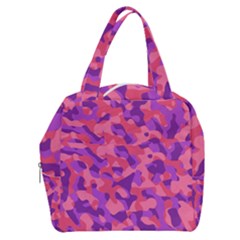 Pink And Purple Camouflage Boxy Hand Bag by SpinnyChairDesigns