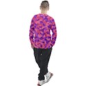 Pink and Purple Camouflage Men s Long Sleeve Raglan Tee View2