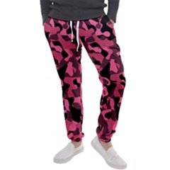 Black And Pink Camouflage Pattern Men s Jogger Sweatpants by SpinnyChairDesigns