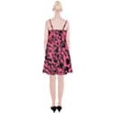 Black and Pink Camouflage Pattern Spaghetti Strap Velvet Dress View2