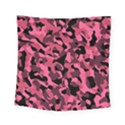 Black and Pink Camouflage Pattern Square Tapestry (Small) View1