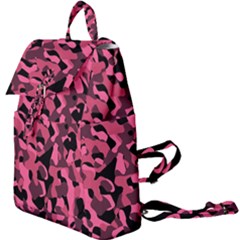 Black And Pink Camouflage Pattern Buckle Everyday Backpack by SpinnyChairDesigns