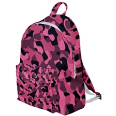 Black And Pink Camouflage Pattern The Plain Backpack by SpinnyChairDesigns