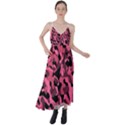 Black and Pink Camouflage Pattern Tie Back Maxi Dress View1