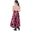 Black and Pink Camouflage Pattern Tie Back Maxi Dress View2