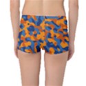 Blue and Orange Camouflage Pattern Boyleg Bikini Bottoms View2