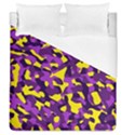 Purple and Yellow Camouflage Pattern Duvet Cover (Queen Size) View1