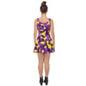 Purple and Yellow Camouflage Pattern Inside Out Casual Dress View2