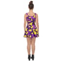 Purple and Yellow Camouflage Pattern Inside Out Casual Dress View4