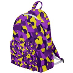 Purple And Yellow Camouflage Pattern The Plain Backpack by SpinnyChairDesigns