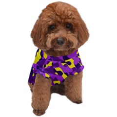 Purple And Yellow Camouflage Pattern Dog T-shirt