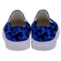 Black and Blue Camouflage Pattern Kids  Canvas Slip Ons View4