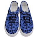 Black and Blue Camouflage Pattern Women s Classic Low Top Sneakers View1