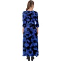 Black and Blue Camouflage Pattern Button Up Maxi Dress View2