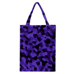 Purple Black Camouflage Pattern Classic Tote Bag by SpinnyChairDesigns