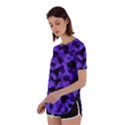 Purple Black Camouflage Pattern Perpetual Short Sleeve T-Shirt View2