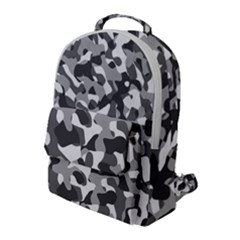 Grey And White Camouflage Pattern Flap Pocket Backpack (large) by SpinnyChairDesigns