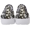 Grey and White Camouflage Pattern Kids  Slip On Sneakers View4