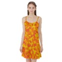 Orange and Yellow Camouflage Pattern Satin Night Slip View1