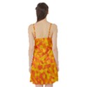 Orange and Yellow Camouflage Pattern Satin Night Slip View2