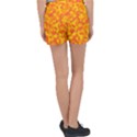 Orange and Yellow Camouflage Pattern Velour Lounge Shorts View2