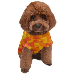 Orange And Yellow Camouflage Pattern Dog T-shirt