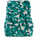 Teal and White Camouflage Pattern Car Seat Velour Cushion  View2