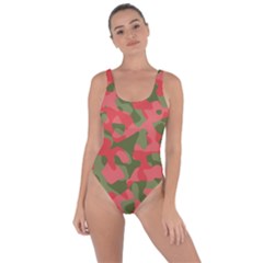 Pink And Green Camouflage Pattern Bring Sexy Back Swimsuit by SpinnyChairDesigns