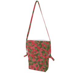 Pink And Green Camouflage Pattern Folding Shoulder Bag by SpinnyChairDesigns