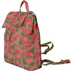 Pink And Green Camouflage Pattern Buckle Everyday Backpack by SpinnyChairDesigns