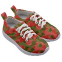 Pink and Green Camouflage Pattern Kids Athletic Shoes View3