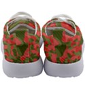 Pink and Green Camouflage Pattern Kids Athletic Shoes View4