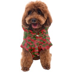 Pink And Green Camouflage Pattern Dog Coat by SpinnyChairDesigns