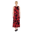 Red and Black Camouflage Pattern Sleeveless Maxi Dress View2