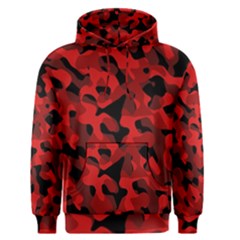 Red And Black Camouflage Pattern Men s Core Hoodie by SpinnyChairDesigns