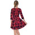 Red and Black Camouflage Pattern Smock Dress View2