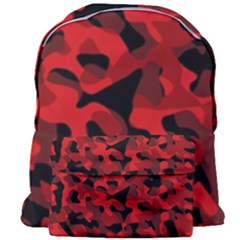 Red And Black Camouflage Pattern Giant Full Print Backpack by SpinnyChairDesigns