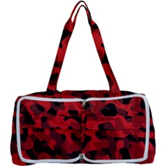 Red And Black Camouflage Pattern Multi Function Bag by SpinnyChairDesigns