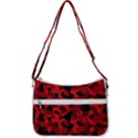 Red and Black Camouflage Pattern Zip Up Shoulder Bag View3