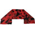 Red and Black Camouflage Pattern Long Sheer Chiffon Scarf  View2