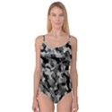 Grey and Black Camouflage Pattern Camisole Leotard  View1